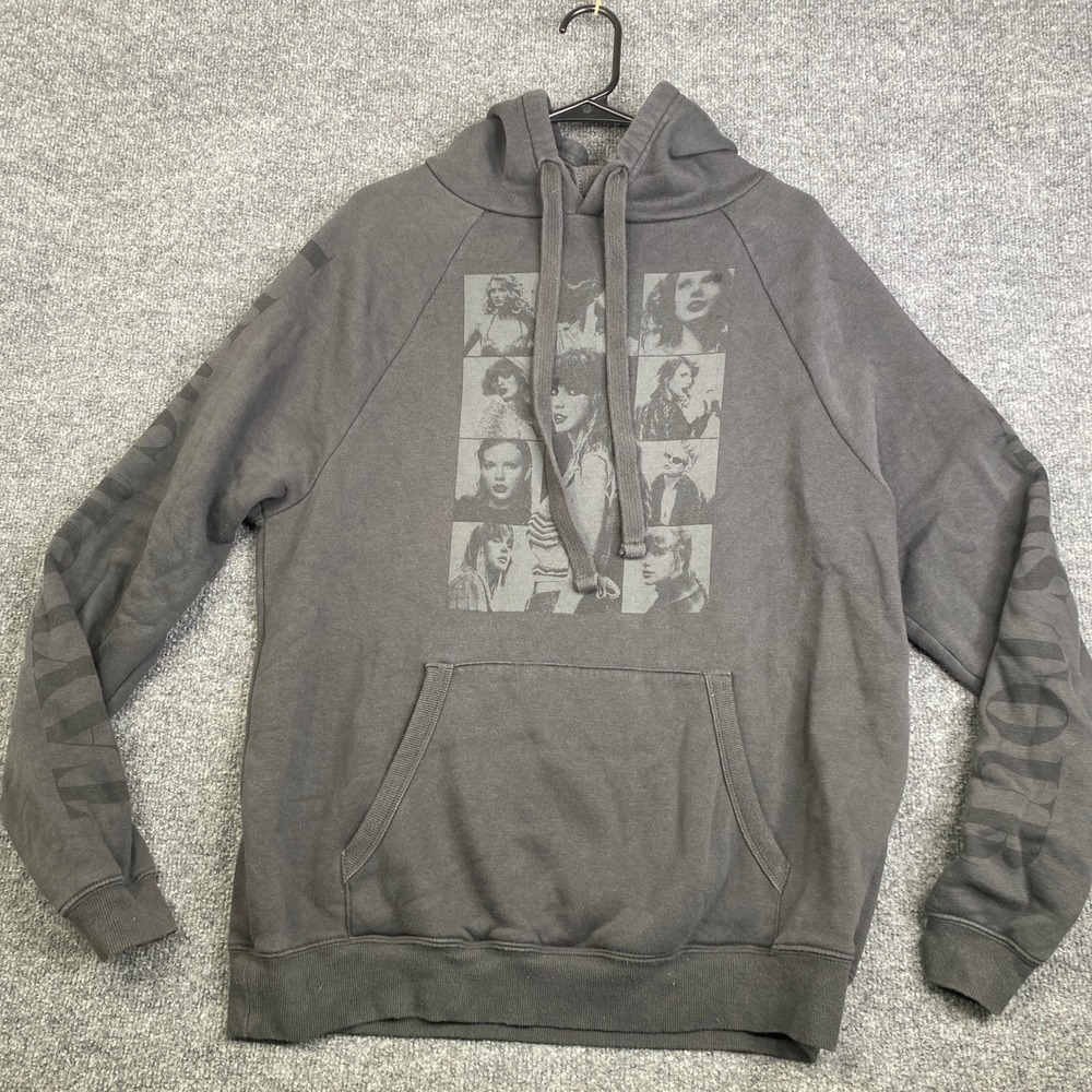 Taylor Swift The Eras Tour Hoodie Charcoal Gray Concert Merch XS Mens Womens
